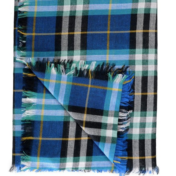 Burberry Unisex Multi-Color Plaid Wool Shawl Scarf - Picture 1 of 5